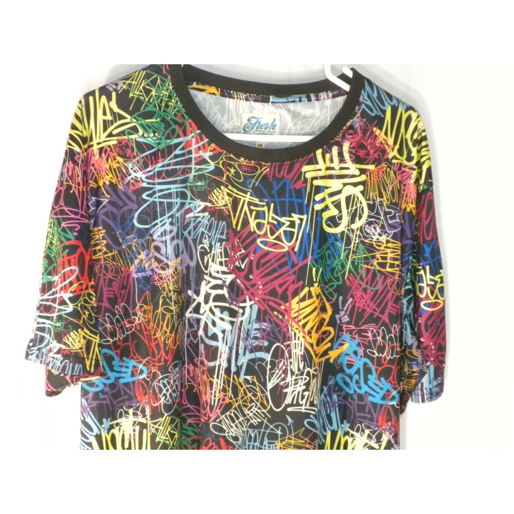 Fresh Prince Of Bel-Air T-shirt Mens 2X Multicolor Graffiti Y2K Hip Hop Skater - Picture 3 of 9